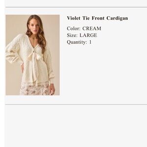 Altar’d State Tie Front Cardigan - Cream